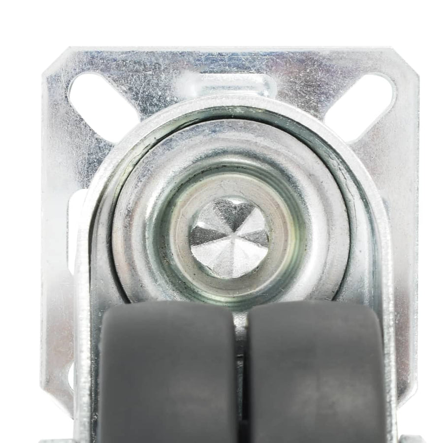 8 st Zwenkwielen dubbel 50 mm