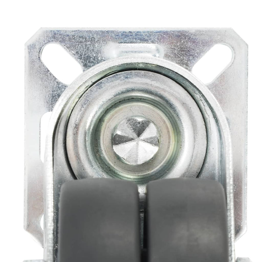 16 st Zwenkwielen dubbel 50 mm