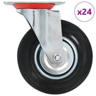 Zwenkwielen 125 mm set van 4