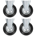 Wielen vast 200 mm rubber 12 stuks