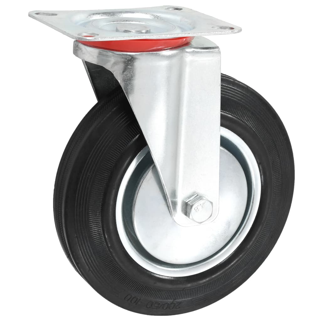 8 st Zwenkwielen 200 mm