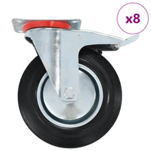 8 st Zwenkwielen 200 mm