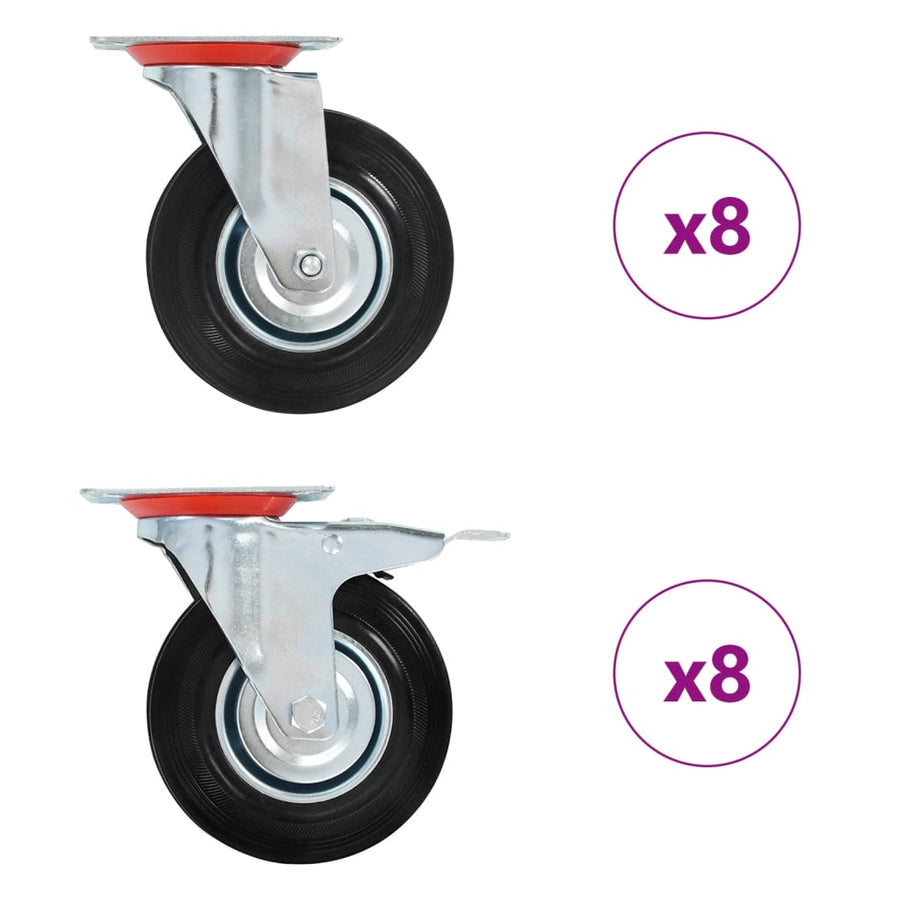 Zwenkwielen 125 Mm 16