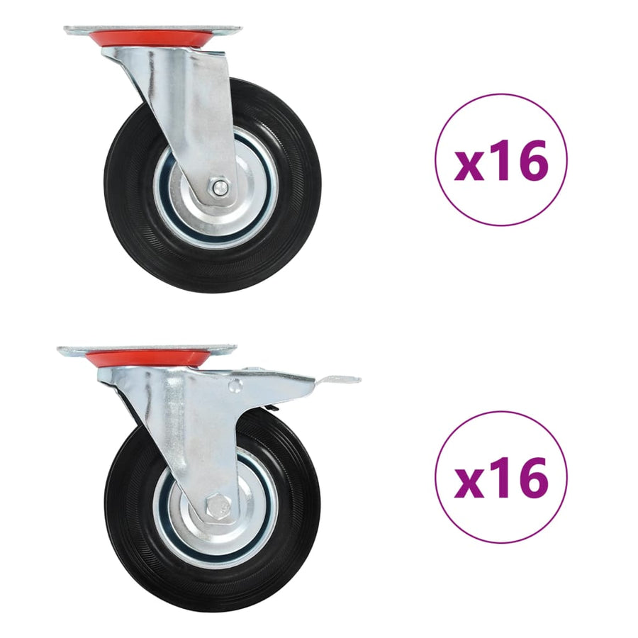 Zwenkwielen 125 Mm 32