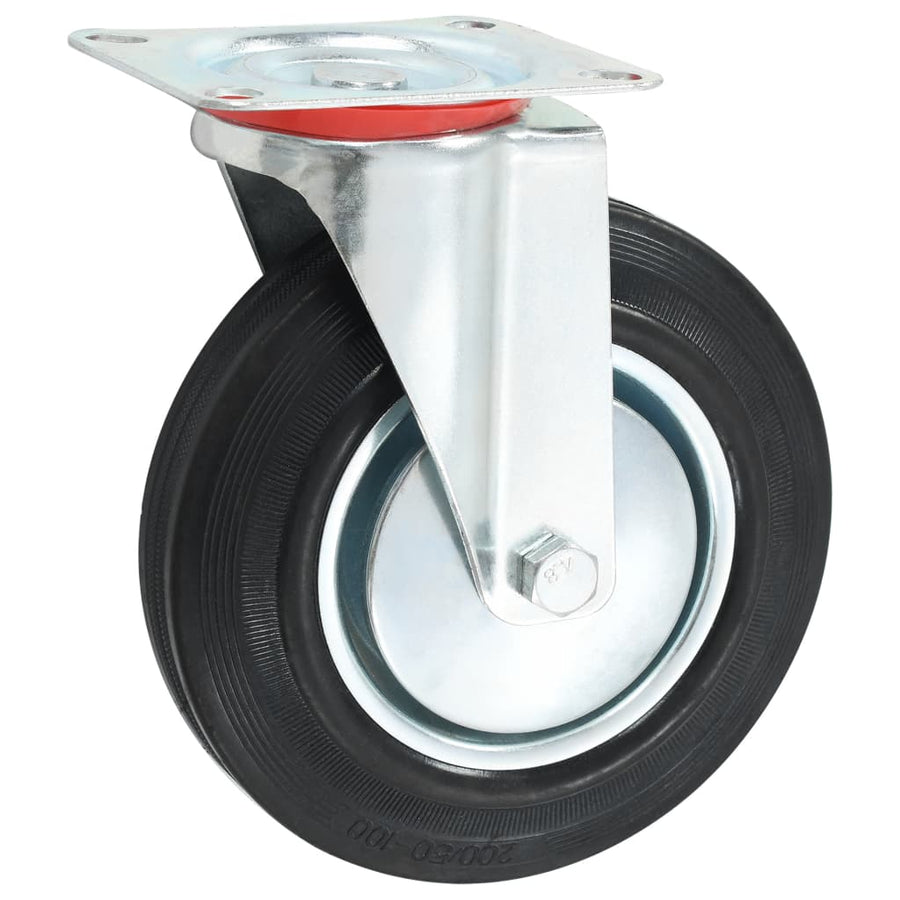 8 st Zwenkwielen 200 mm