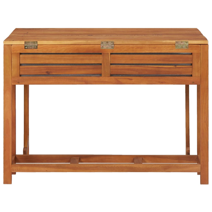 Tuintafel met plantenbak en 2 bistrostoelen massief acaciahout