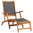 Patio chair solid acacia wood and textilene