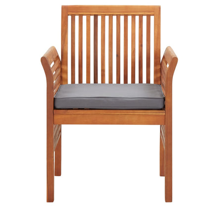 Tuinstoelen Met Kussens Massief Acaciahout 2 Donkergrijs