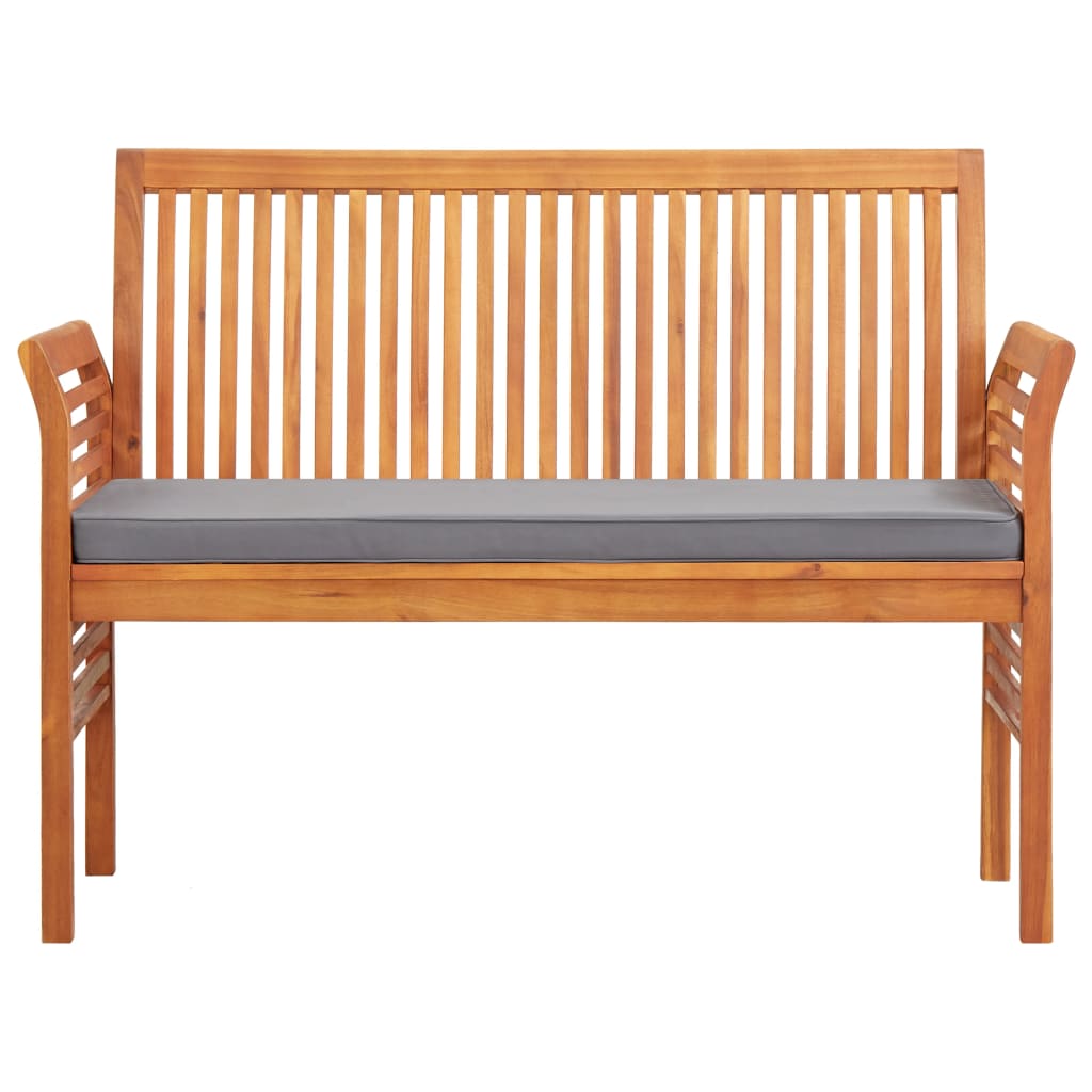 Tuinbank 2-zits met kussen 120 cm massief acaciahout