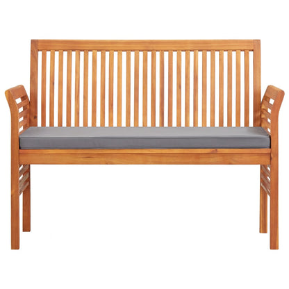 Tuinbank 2-zits met kussen 120 cm massief acaciahout