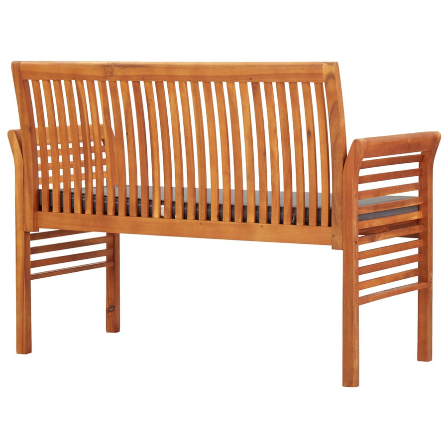 Tuinbank 2-zits met kussen 120 cm massief acaciahout