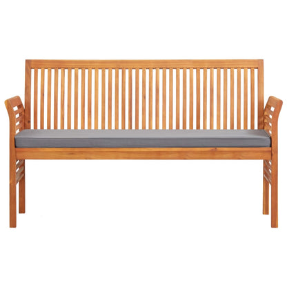 Tuinbank 3-zits met kussen 150 cm massief acaciahout