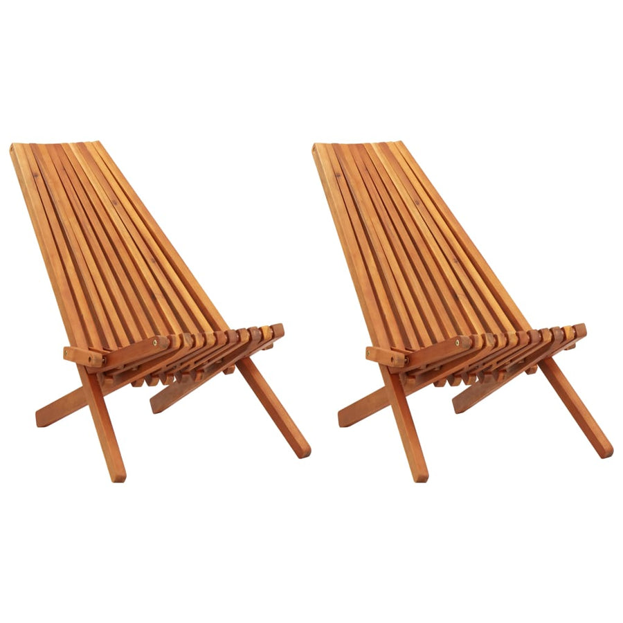 Loungestoelen Inklapbaar Massief Acaciahout 2