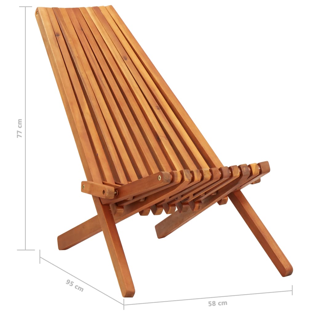 Loungestoelen Inklapbaar Massief Acaciahout 2
