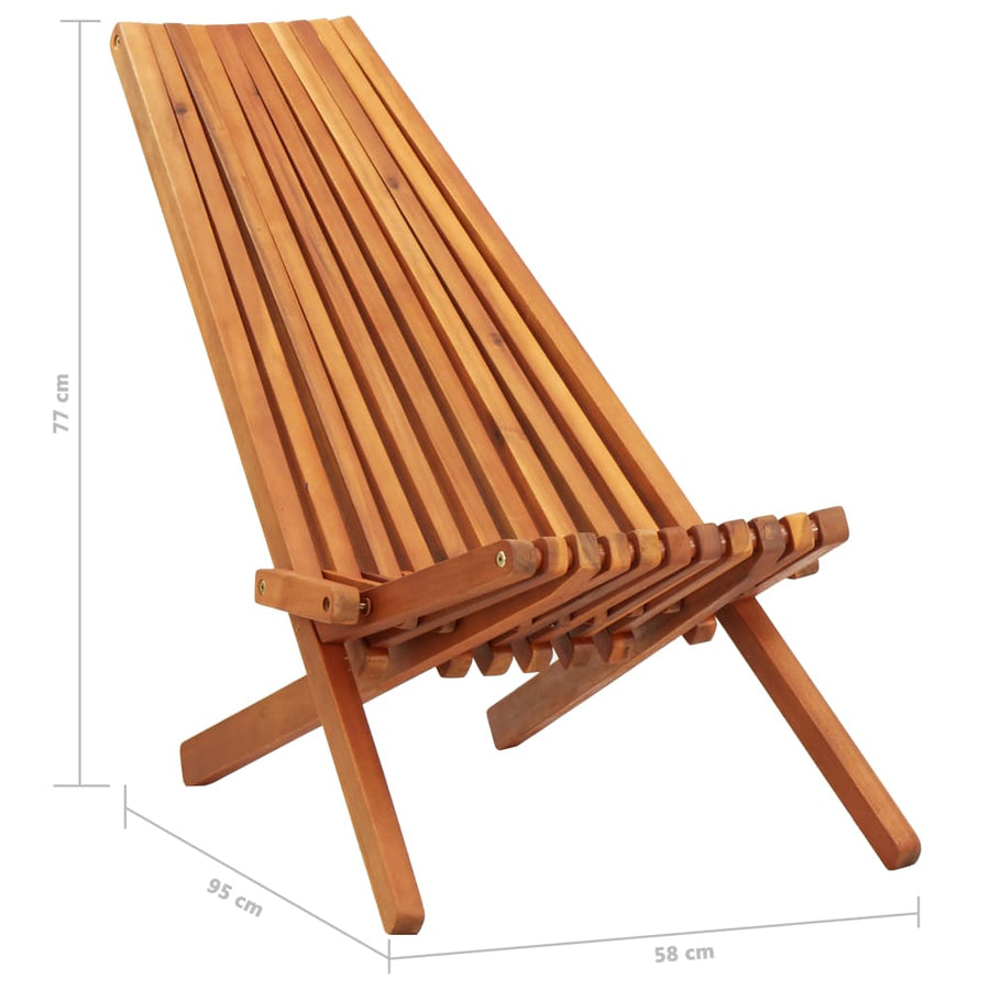 Loungestoelen Inklapbaar Massief Acaciahout 2