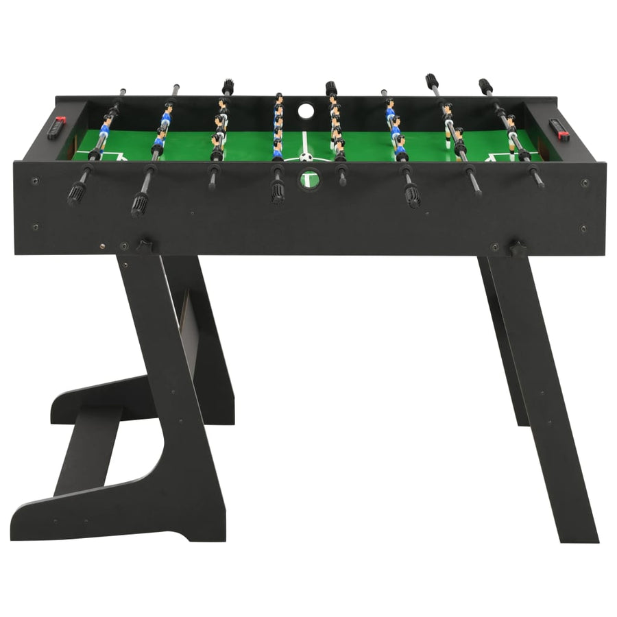 Voetbaltafel inklapbaar 121x61x80 cm Zwart