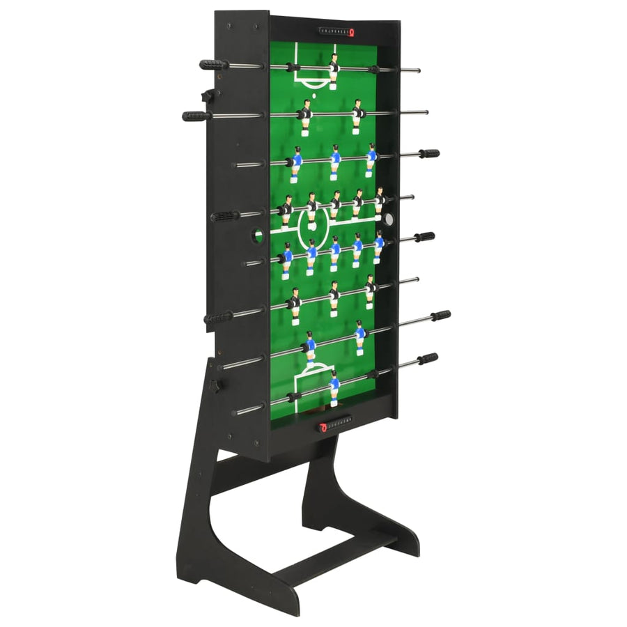 Voetbaltafel inklapbaar 121x61x80 cm Zwart