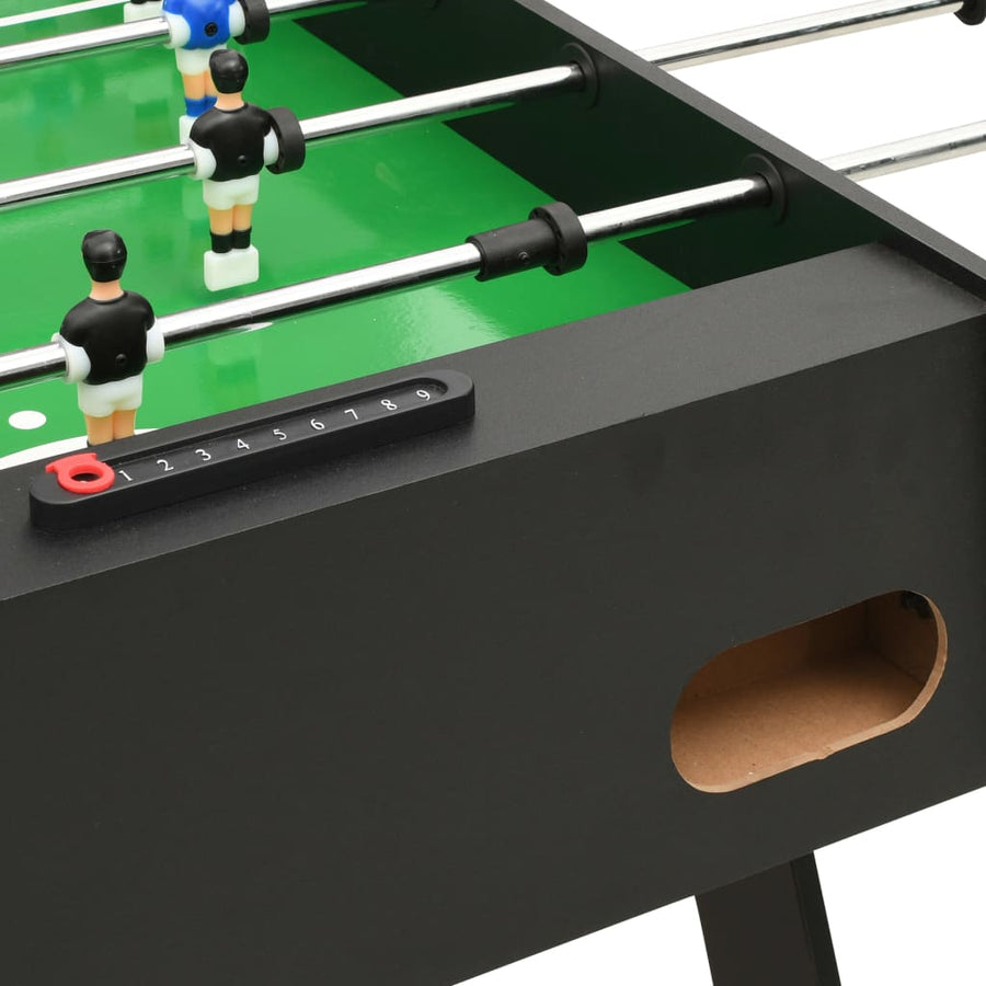 Voetbaltafel inklapbaar 121x61x80 cm Zwart