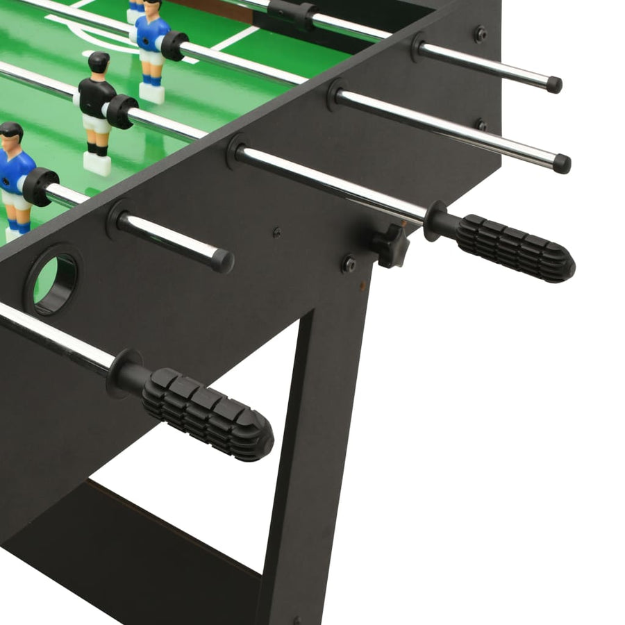 Voetbaltafel inklapbaar 121x61x80 cm Zwart