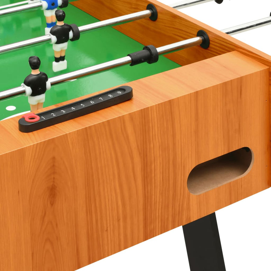 Voetbaltafel inklapbaar 121x61x80 cm Lichtbruin