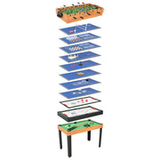 Multispeeltafel 15-in-1 121x61x82 cm esdoorn MDF