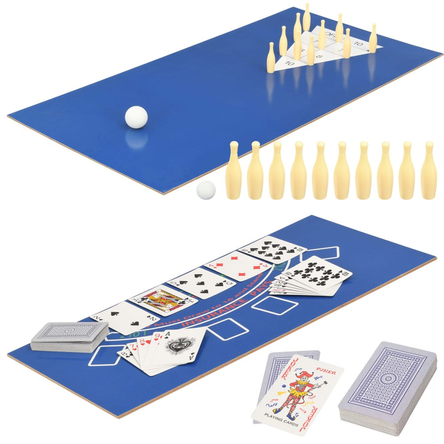Multispeeltafel 15-in-1 121x61x82 cm zwart Zwart
