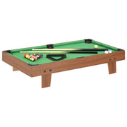 Minipooltafel 92x52x19 cm bruin groen