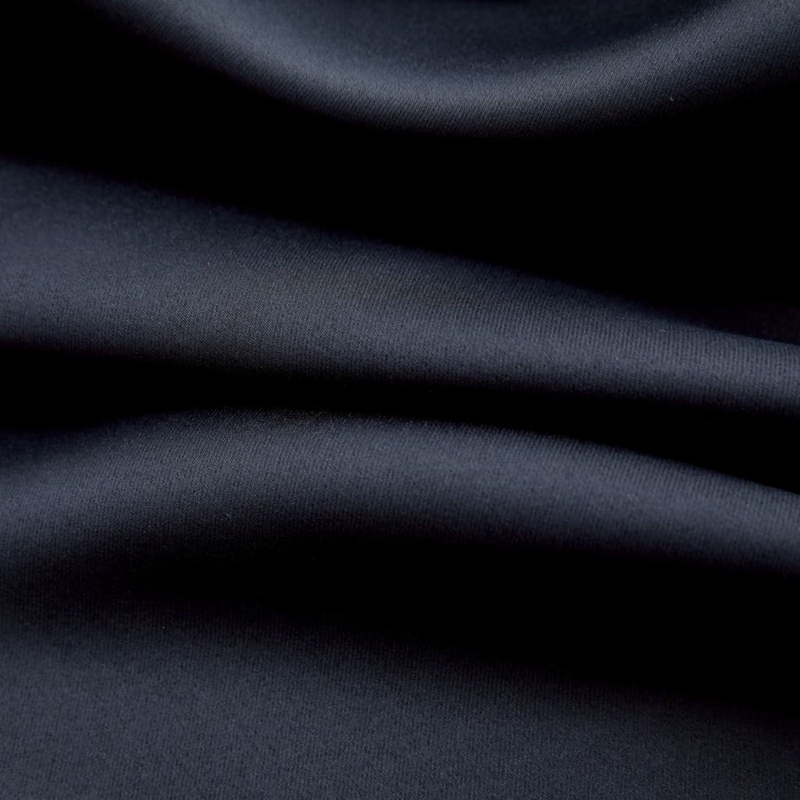 Gordijn Verduisterend Met Metalen Ringen 2 St 140 x 175 cm Zwart
