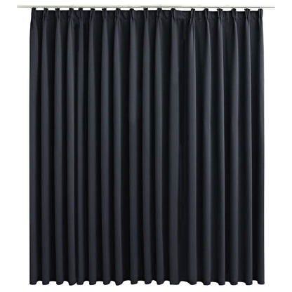 Gordijn Verduisterend Met Haken 290X245 Cm Zwart