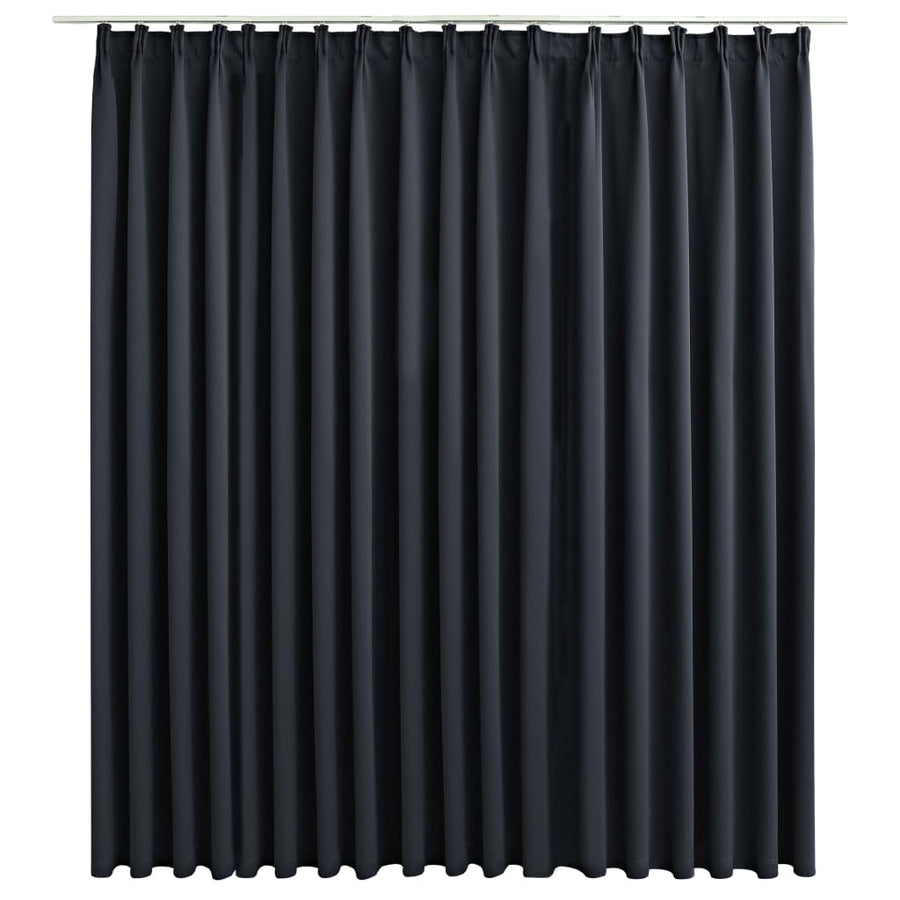 Gordijn Verduisterend Met Haken 290X245 Cm Zwart