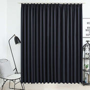 Verduisterend gordijn 290x245 cm zwart met haken