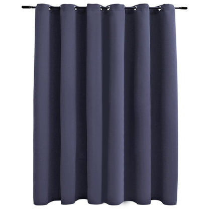 Gordijn Verduisterend Met Metalen Ringen 290X245 Cm Antraciet
