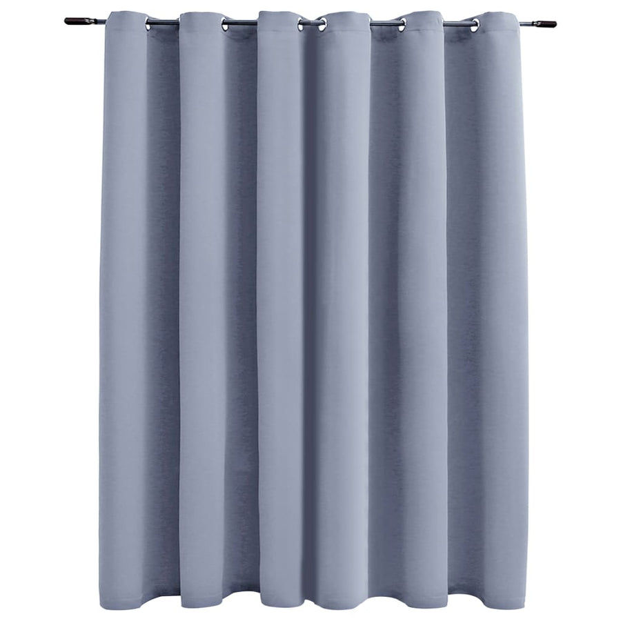 Gordijn Verduisterend Met Metalen Ringen 290X245 Cm Grijs
