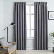 Verduisterende gordijnen 2 st 140x175 cm grijs