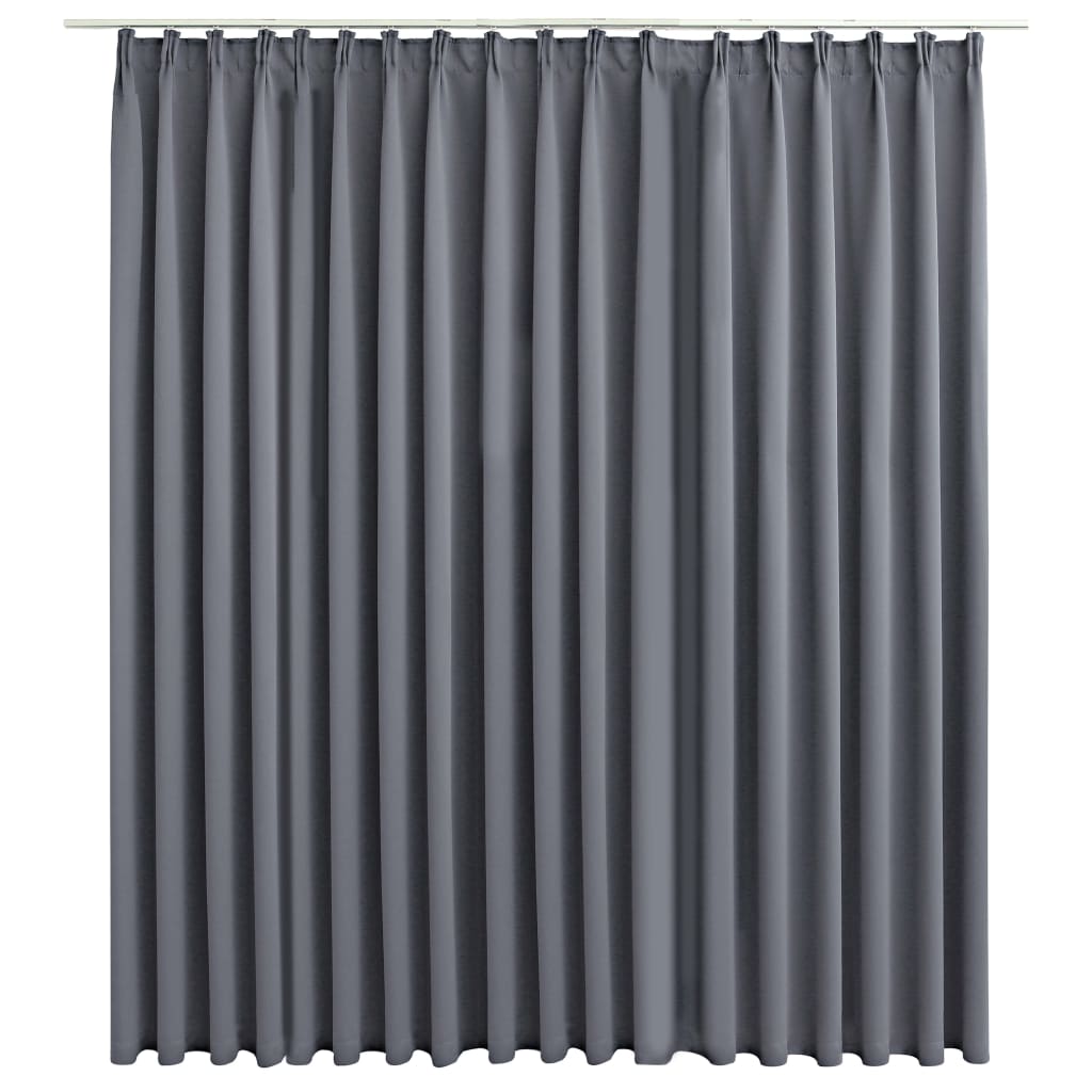 Gordijn Verduisterend Met Haken 290X245 Cm Grijs