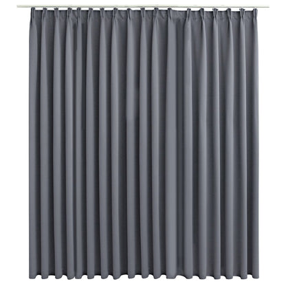 Gordijn Verduisterend Met Haken 290X245 Cm Grijs