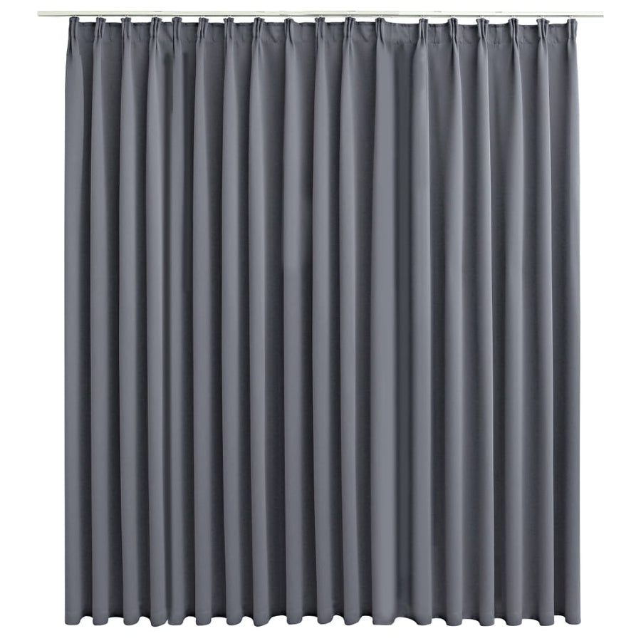 Gordijn Verduisterend Met Haken 290X245 Cm Grijs