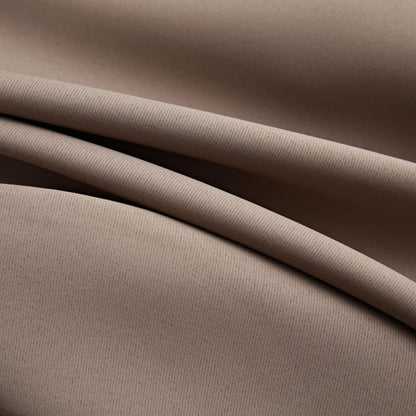 Gordijn Verduisterend Met Metalen Ringen 290X245 Cm Taupe