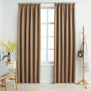 Verduisterende gordijnen 2 st 140x245 cm taupe