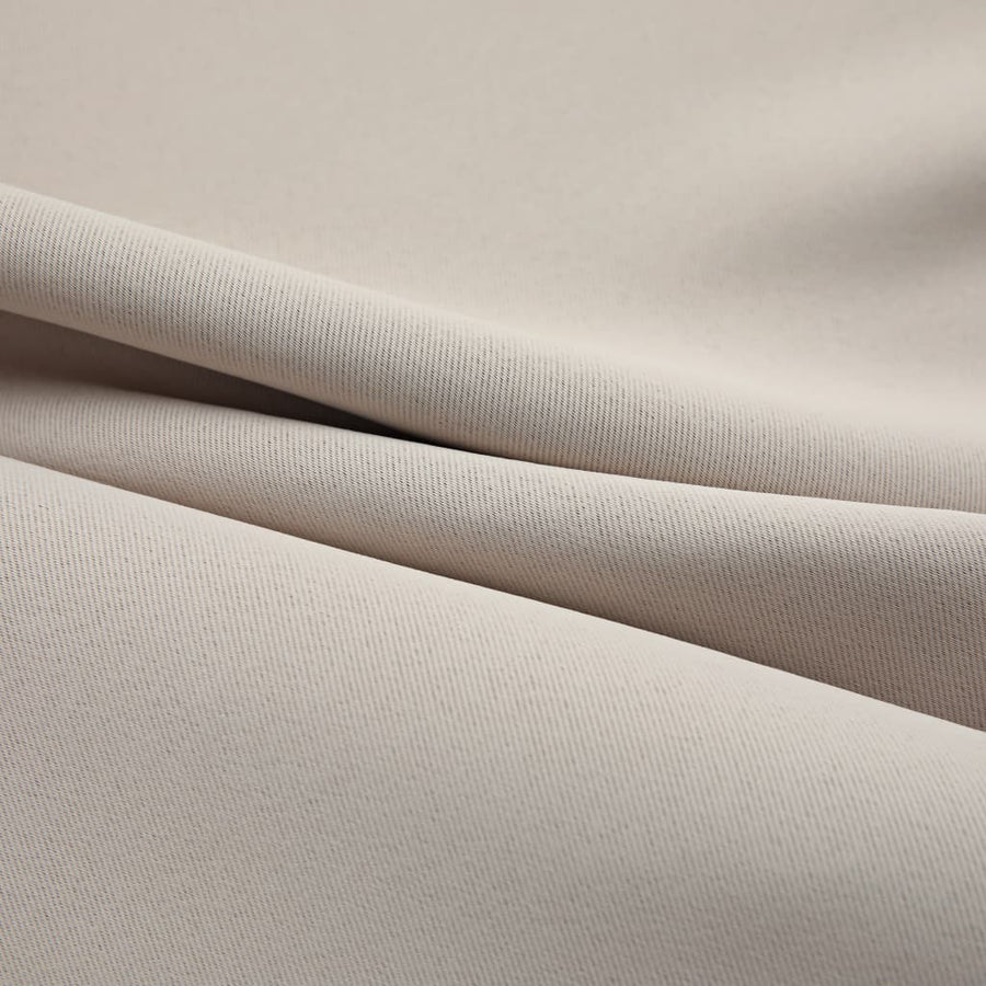 Gordijn Verduisterend Met Metalen Ringen 2 St 140 x 225 cm Beige