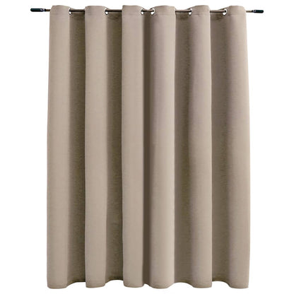 Gordijn Verduisterend Met Metalen Ringen 290X245 Cm Beige