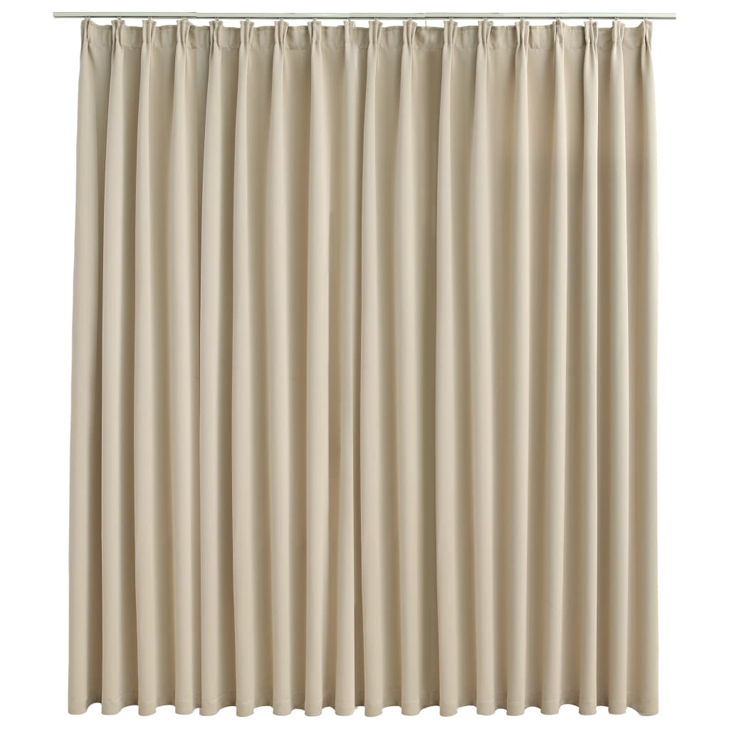 Gordijn Verduisterend Met Haken 290X245 Cm Beige