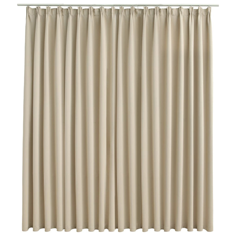 Gordijn Verduisterend Met Haken 290X245 Cm Beige