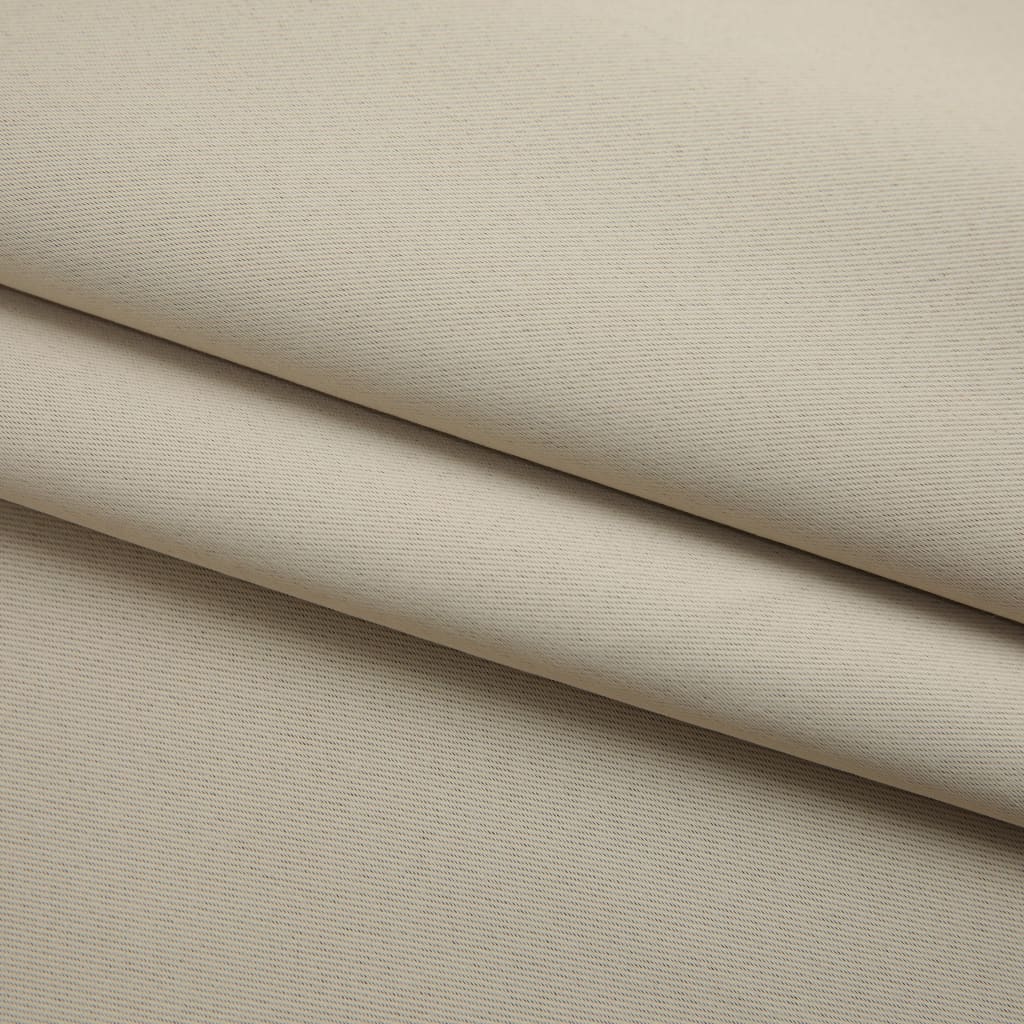 Gordijn Verduisterend Met Haken 290X245 Cm Beige