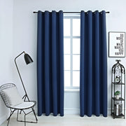 Verduisterend gordijn 2 st 140x245 cm blauw