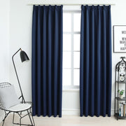 Verduisterende gordijnen 2 st 140x225 cm blauw