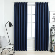 Gordijnen verduisterend 2 st 140x245 cm blauw