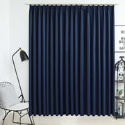 Verduisterend gordijn 290x245 cm blauw met haken