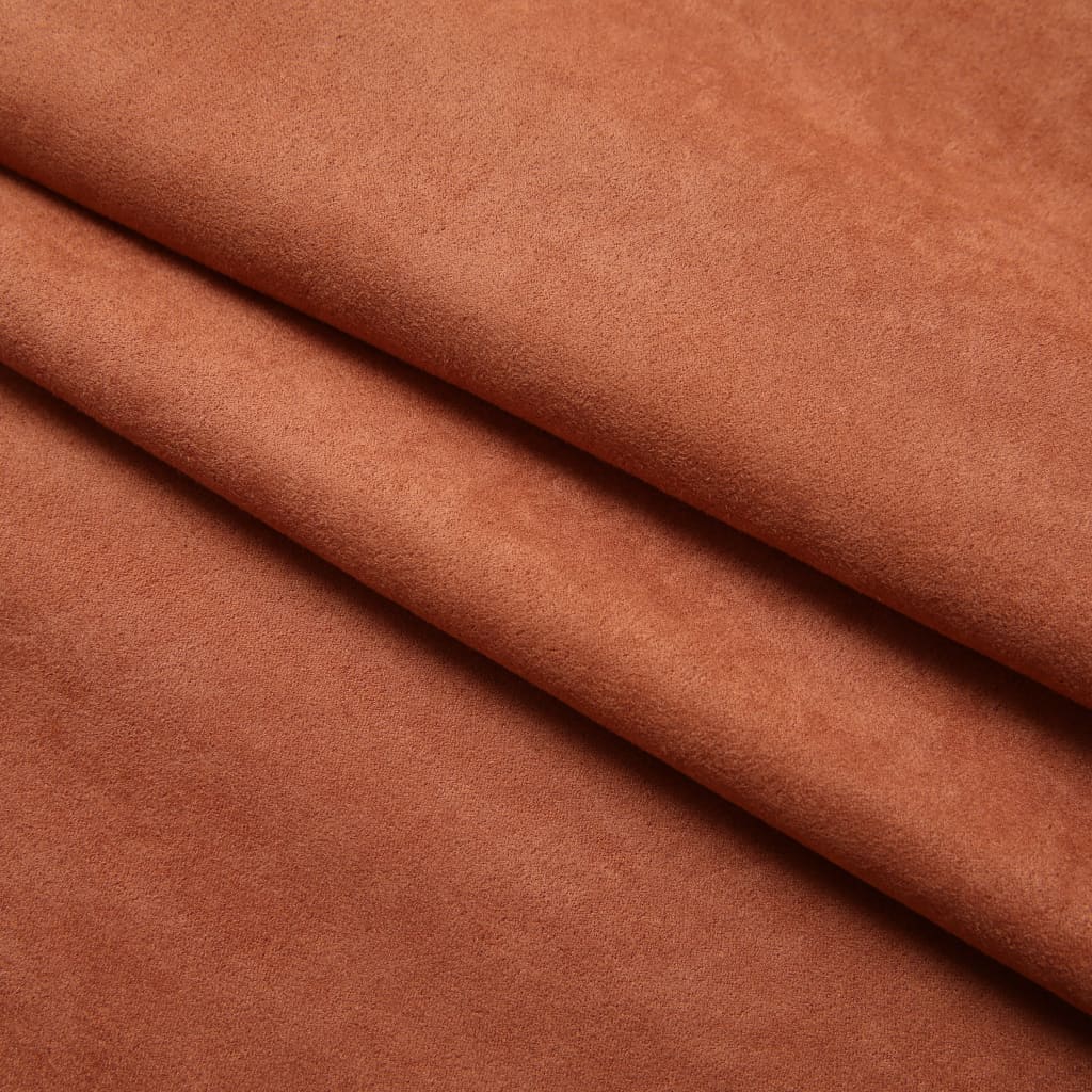 Gordijnen Verduisterend Met Haken Roestkleurig 140 x 175 cm Roestbruin