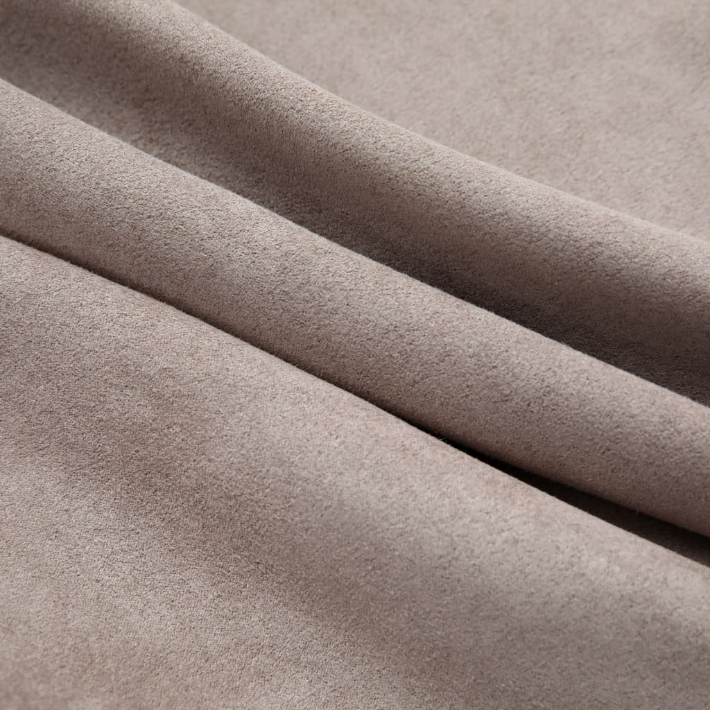 Gordijn Verduisterend Met Metalen Ringen 2 140 x 175 cm Taupe